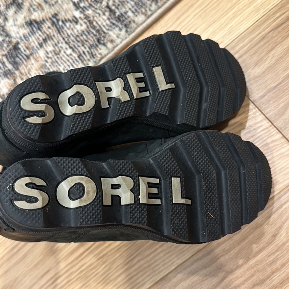 Sorel Joan of Arctic Mid Lace Up Wedge Dark Fog Kettle Black 6 - Picture 5 of 5